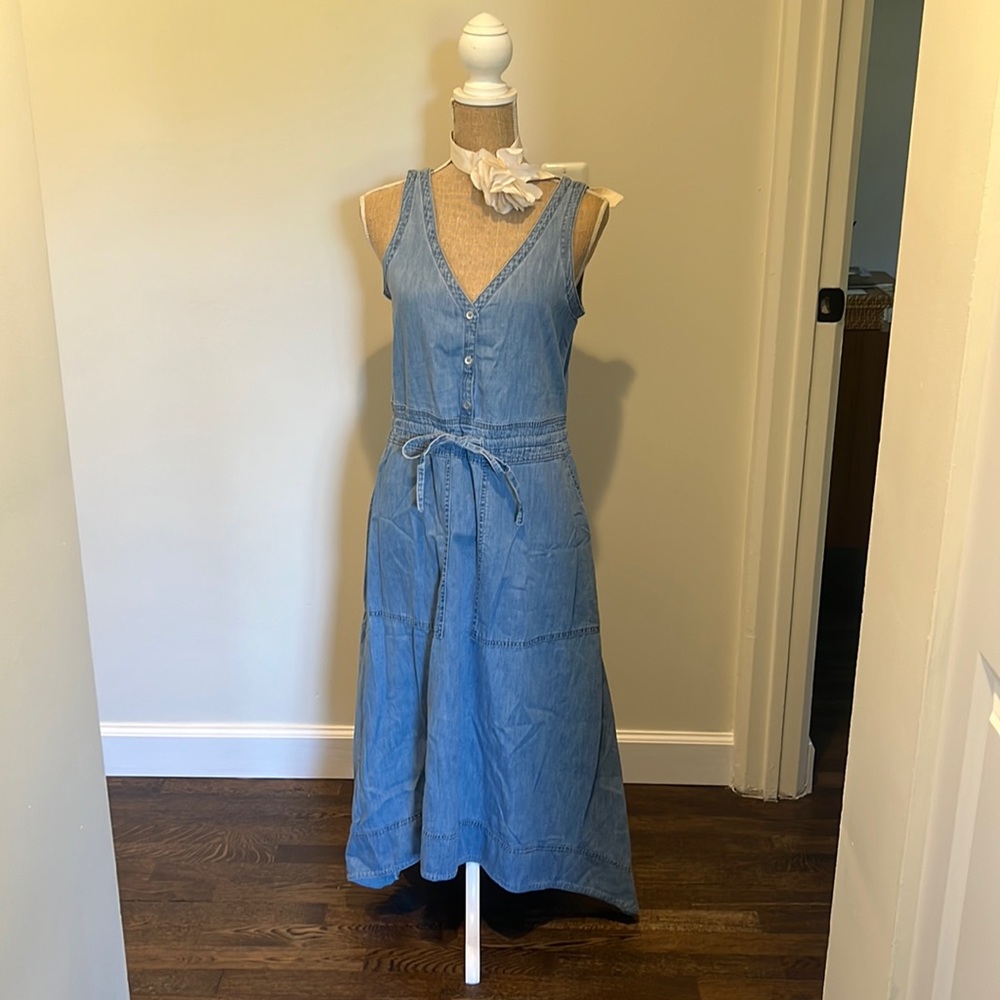 GAP chambray midi dress